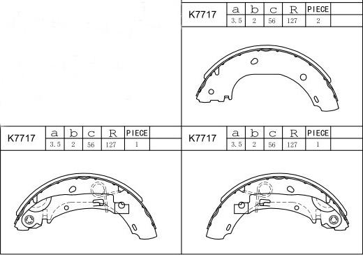 Asimco K7717 - Kit ganasce freno autozon.pro