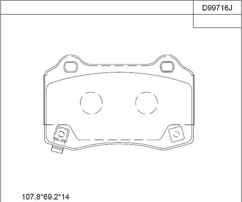 Asimco KD99716 - Kit pastiglie freno, Freno a disco autozon.pro