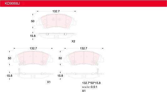 Asimco KD9068J - Kit pastiglie freno, Freno a disco autozon.pro