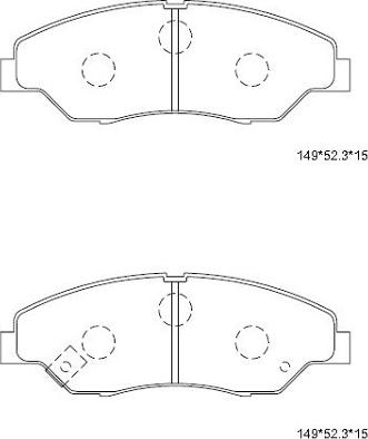 Asimco KD9708 - Kit pastiglie freno, Freno a disco autozon.pro