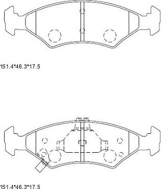 Asimco KD9730 - Kit pastiglie freno, Freno a disco autozon.pro