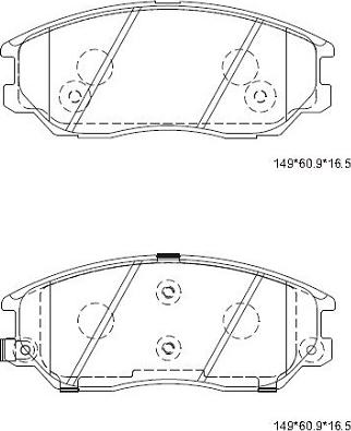 Asimco KD9729 - Kit pastiglie freno, Freno a disco autozon.pro