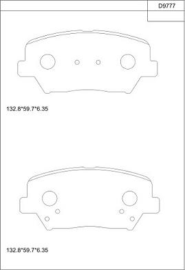 Asimco KD9777 - Kit pastiglie freno, Freno a disco autozon.pro