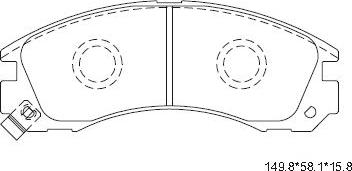 Asimco KD4243W - Kit pastiglie freno, Freno a disco autozon.pro