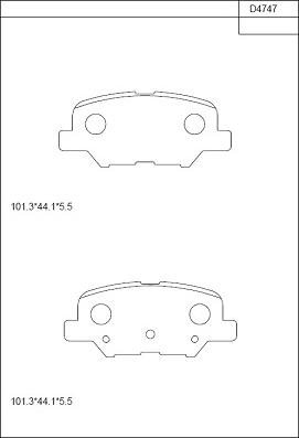 Asimco KD4747 - Kit pastiglie freno, Freno a disco autozon.pro