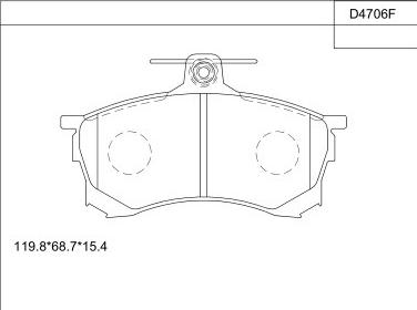 Asimco KD4706F - Kit pastiglie freno, Freno a disco autozon.pro