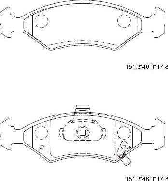 Asimco KD4707 - Kit pastiglie freno, Freno a disco autozon.pro