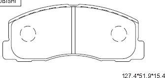 Asimco KD4724 - Kit pastiglie freno, Freno a disco autozon.pro