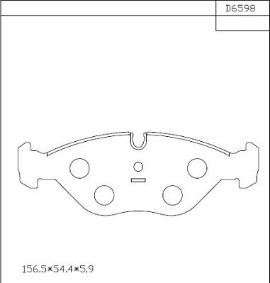 Asimco KD6598 - Kit pastiglie freno, Freno a disco autozon.pro