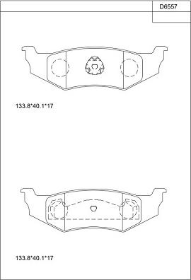 Asimco KD6557 - Kit pastiglie freno, Freno a disco autozon.pro