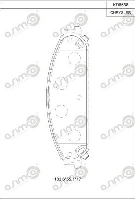 Asimco KD6568 - Kit pastiglie freno, Freno a disco autozon.pro