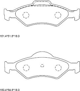 Asimco KD6516 - Kit pastiglie freno, Freno a disco autozon.pro