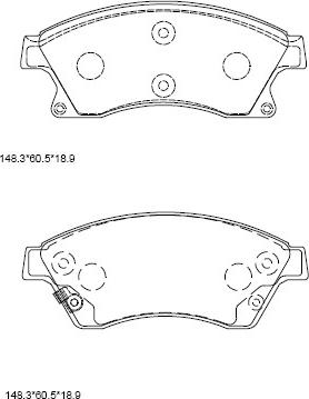 Asimco KD6517 - Kit pastiglie freno, Freno a disco autozon.pro