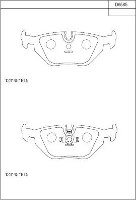 Asimco KD6585 - Kit pastiglie freno, Freno a disco autozon.pro