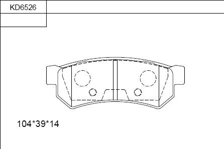 Asimco KD6526 - Kit pastiglie freno, Freno a disco autozon.pro