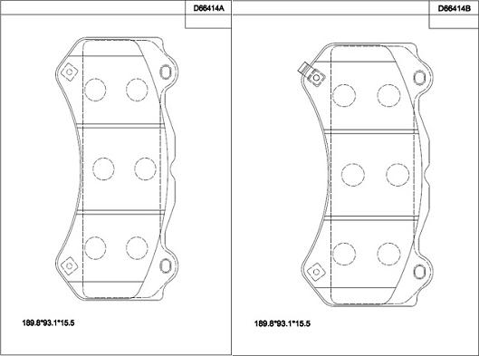 Asimco KD66414 - Kit pastiglie freno, Freno a disco autozon.pro