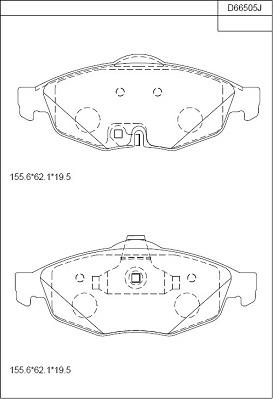 Asimco KD66505 - Kit pastiglie freno, Freno a disco autozon.pro