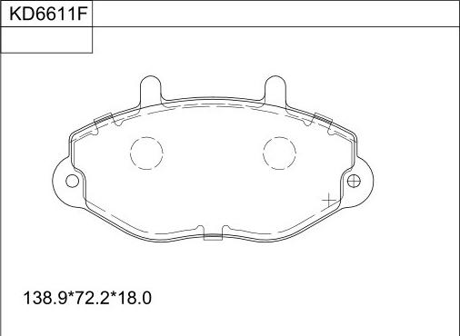 Asimco KD6611F - Kit pastiglie freno, Freno a disco autozon.pro