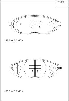 Asimco KD6002 - Kit pastiglie freno, Freno a disco autozon.pro