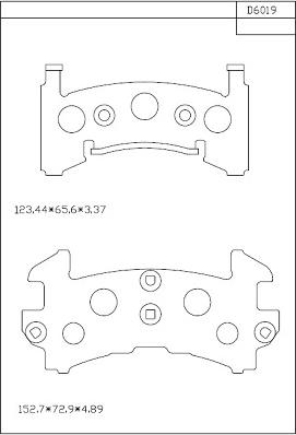 Asimco KD6019 - Kit pastiglie freno, Freno a disco autozon.pro