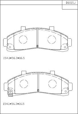 Asimco KD6021 - Kit pastiglie freno, Freno a disco autozon.pro