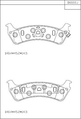 Asimco KD6022 - Kit pastiglie freno, Freno a disco autozon.pro