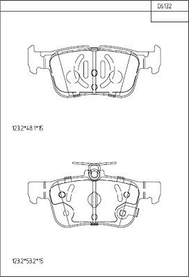 Asimco KD6132 - Kit pastiglie freno, Freno a disco autozon.pro