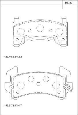 Asimco KD6353 - Kit pastiglie freno, Freno a disco autozon.pro