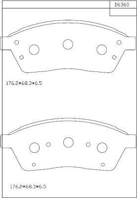 Asimco KD6360 - Kit pastiglie freno, Freno a disco autozon.pro