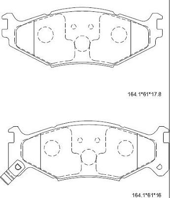 Asimco KD6301 - Kit pastiglie freno, Freno a disco autozon.pro