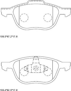 Asimco KD6798 - Kit pastiglie freno, Freno a disco autozon.pro