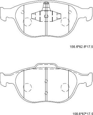 Asimco KD6797 - Kit pastiglie freno, Freno a disco autozon.pro