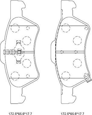 Asimco KD6747 - Kit pastiglie freno, Freno a disco autozon.pro