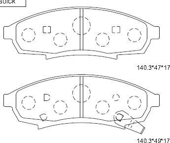 Asimco KD6757 - Kit pastiglie freno, Freno a disco autozon.pro