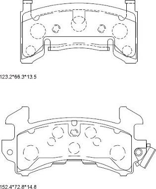 Asimco KD6766 - Kit pastiglie freno, Freno a disco autozon.pro