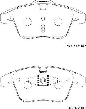 Asimco KD6781 - Kit pastiglie freno, Freno a disco autozon.pro