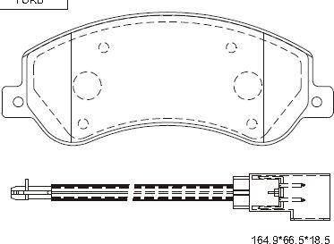 Asimco KD6788 - Kit pastiglie freno, Freno a disco autozon.pro