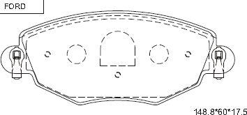 Asimco KD6731 - Kit pastiglie freno, Freno a disco autozon.pro