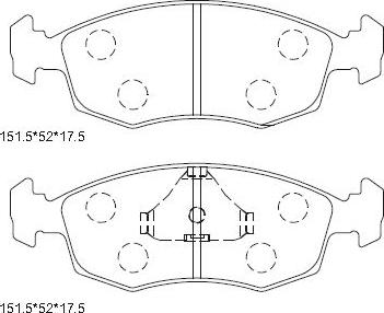 Asimco KD6738F - Kit pastiglie freno, Freno a disco autozon.pro