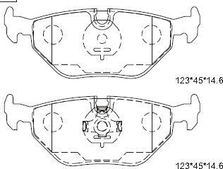 Asimco KD6737 - Kit pastiglie freno, Freno a disco autozon.pro