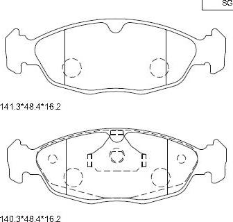 Asimco KD6720 - Kit pastiglie freno, Freno a disco autozon.pro