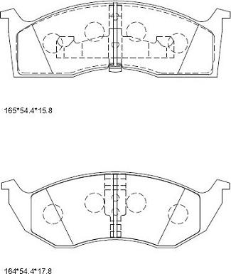 Asimco KD0601 - Kit pastiglie freno, Freno a disco autozon.pro