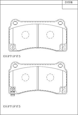 Asimco KD1556 - Kit pastiglie freno, Freno a disco autozon.pro