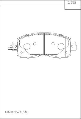 Asimco KD1552 - Kit pastiglie freno, Freno a disco autozon.pro