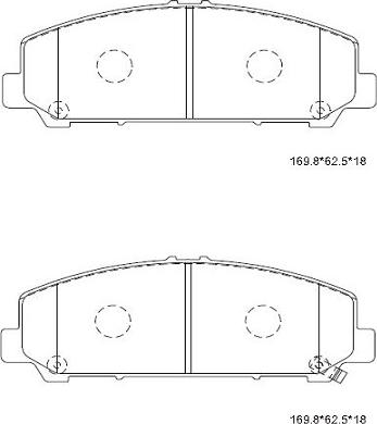 Asimco KD1516 - Kit pastiglie freno, Freno a disco autozon.pro