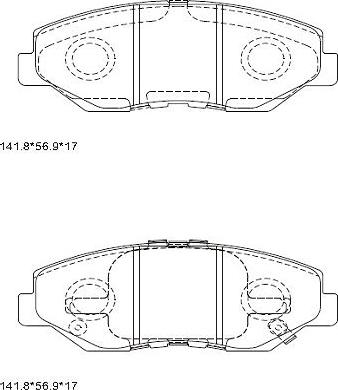 Asimco KD1513 - Kit pastiglie freno, Freno a disco autozon.pro