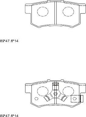 Asimco KD1517 - Kit pastiglie freno, Freno a disco autozon.pro