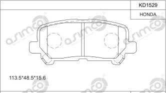 Asimco KD1529 - Kit pastiglie freno, Freno a disco autozon.pro