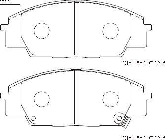 Asimco KD1795 - Kit pastiglie freno, Freno a disco autozon.pro