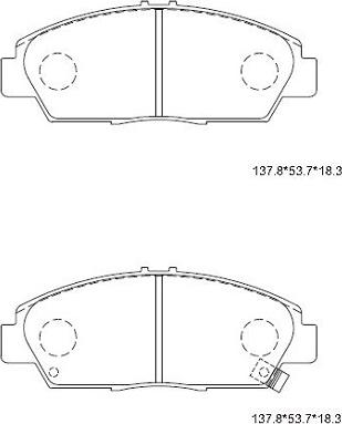 Asimco KD1793 - Kit pastiglie freno, Freno a disco autozon.pro